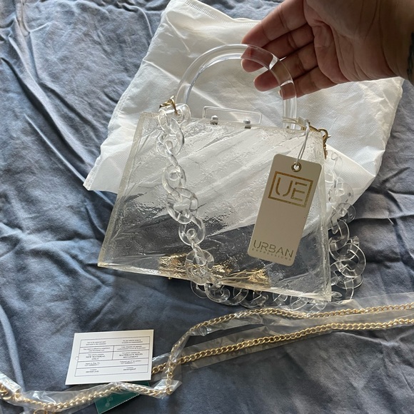 Clear Acrylic Crushed Ice Snap Handbag (brand new) - Picture 2 of 4